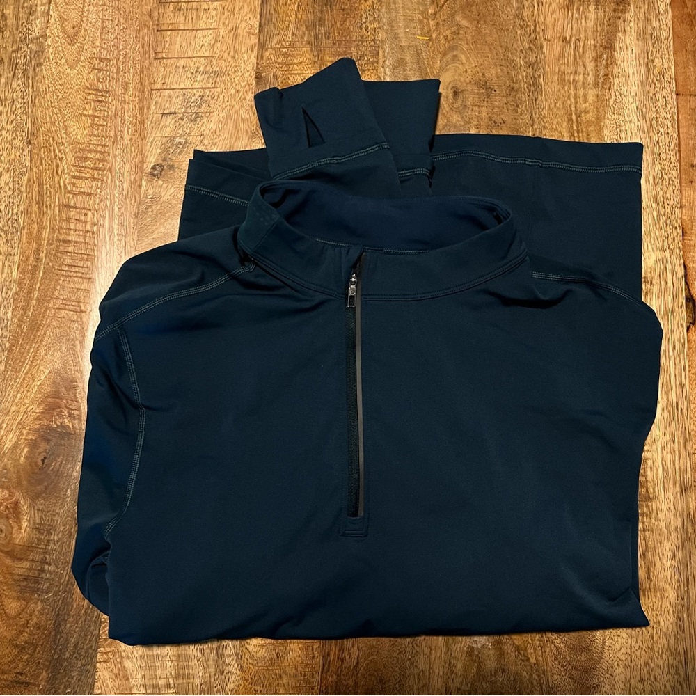 Lululemon Athletica Blue Zip Up Sweater